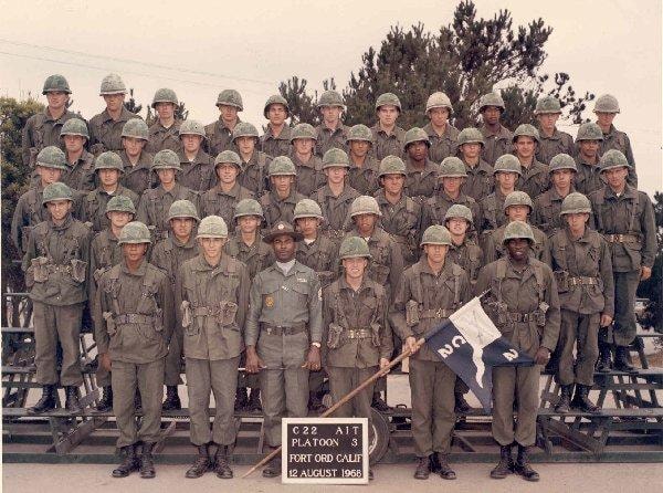 AIT C-2-2 3rd Platoon class photo Fort Ord California