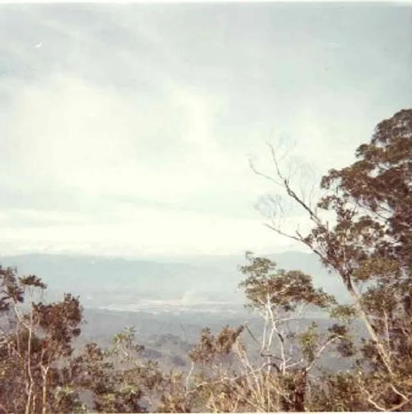 View looking down at Marine Fire Support Base