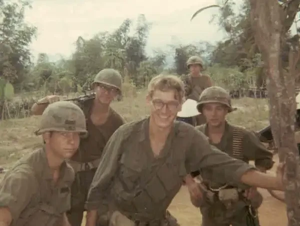 Curt on patrol as an M60 gunner and ammo man