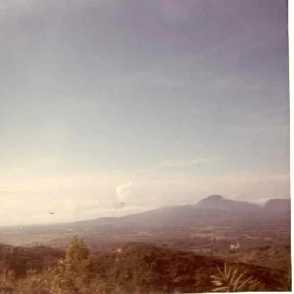 Cobra gunship firing to the lower right